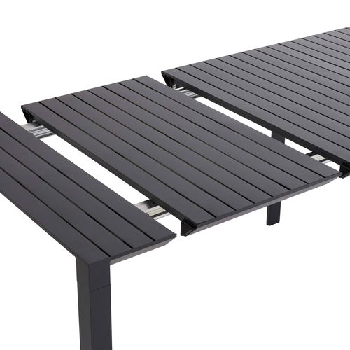 Ensemble Table Extensible Et 8 Chaises De Jardin En Aluminium Gris