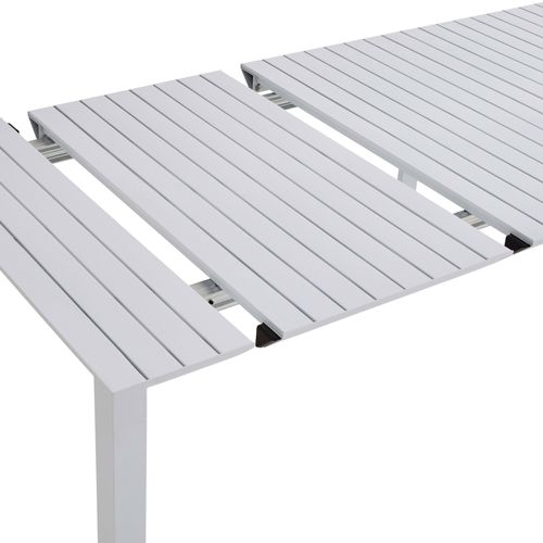 Ensemble Table Extensible Et 8 Chaises De Jardin En Aluminium Blanc