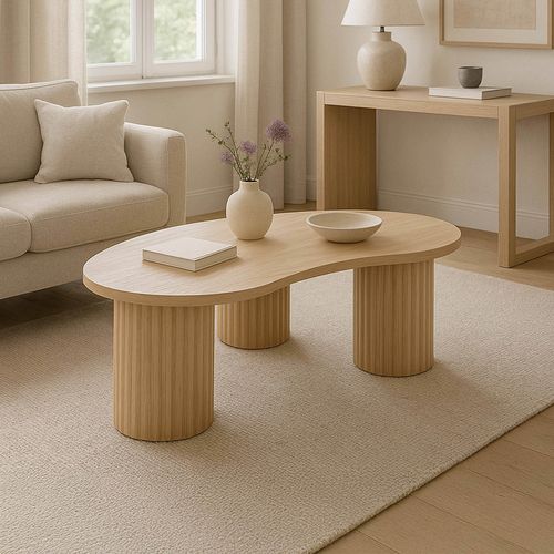 Table Basse En Mdf Décor Mélaminé Beige