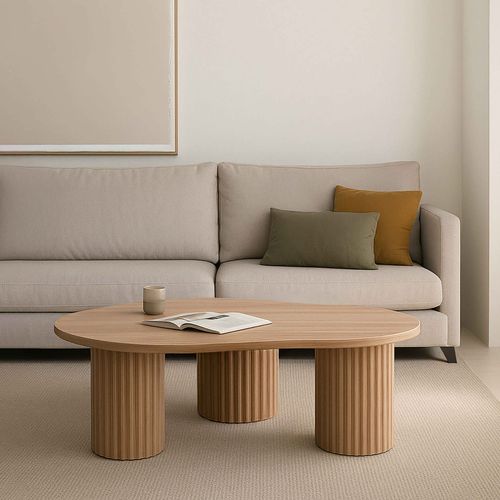 Table Basse En Mdf Décor Mélaminé Beige