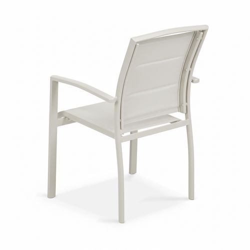 Lot De 2 Fauteuils En Aluminium Crème Butterfly