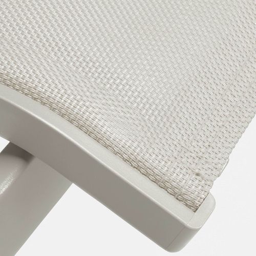 Lot De 2 Fauteuils En Aluminium Crème Butterfly