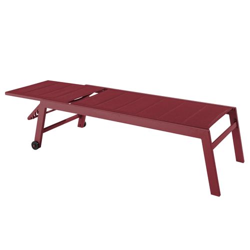 Lot De 2 Bains De Soleil En Aluminium Et Textilène Pourpre Noumea