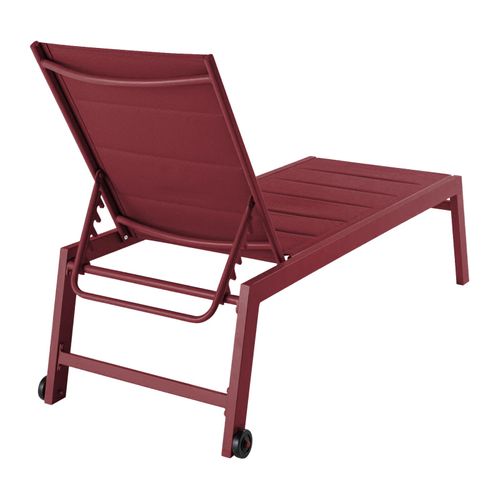 Lot De 2 Bains De Soleil En Aluminium Et Textilène Pourpre Noumea