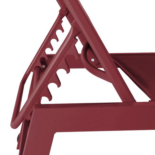 Lot De 2 Bains De Soleil En Aluminium Et Textilène Pourpre Noumea