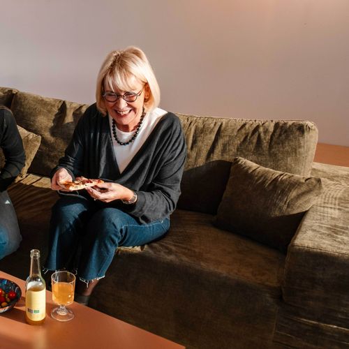 Canapé Modulable 4 Places En Tissu Avec Coussins Vert L 350 Cm Hector