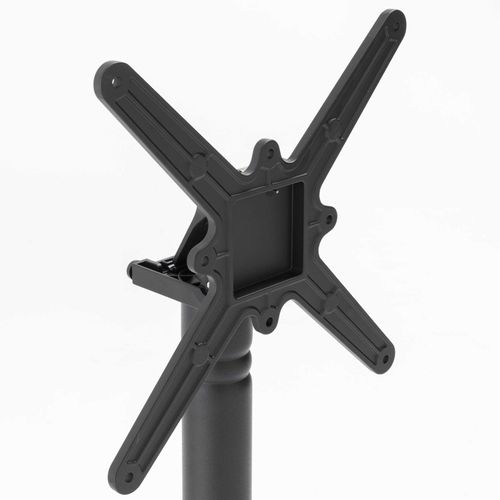 Table à Mange Ronde 60 Cm Inclinable Plateau Blanc/argent Et Pied Noir