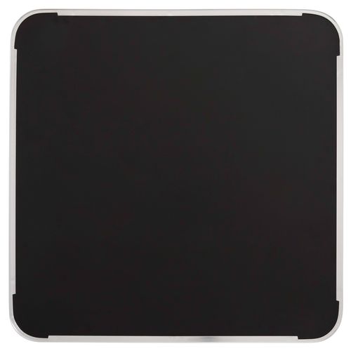 Table Haute 60 Cm Inclinable Plateau Noir/argent Et Pied Noir