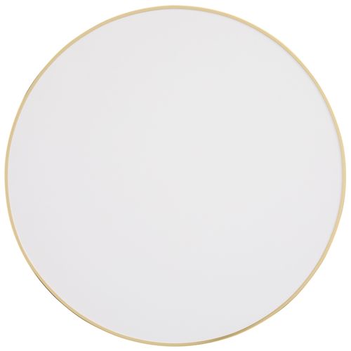 Table Haute Ronde 60 Cm Inclinable Plateau Blanc/doré Et Pied Noir