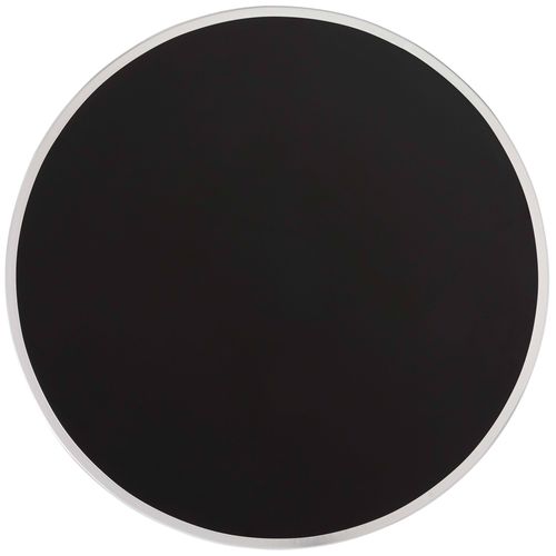 Table Haute Ronde 60 Cm Inclinable Plateau Noir/argent Et Pied Noir