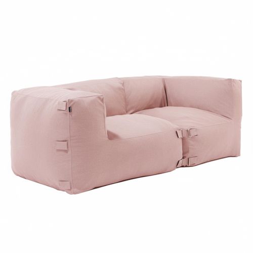Salon De Jardin Modulable Avec 2 Fauteuils D'angle Rose Poudré Mixi