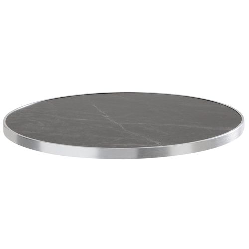 Table à Manger Ronde 60 Cm Plateau Marbre Noir/argent Et Pied Doré