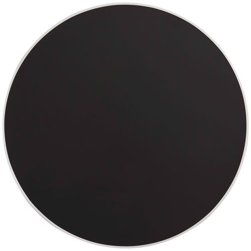 Table à Manger Ronde 60 Cm Plateau Noir/argent Et Pied Doré