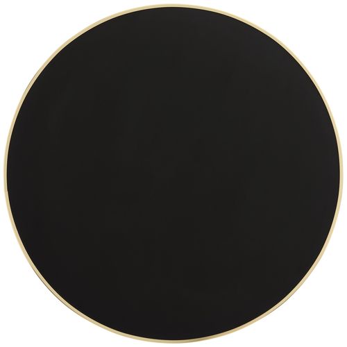 Table à Manger Ronde 60 Cm Plateau Noir/doré Et Pied Doré