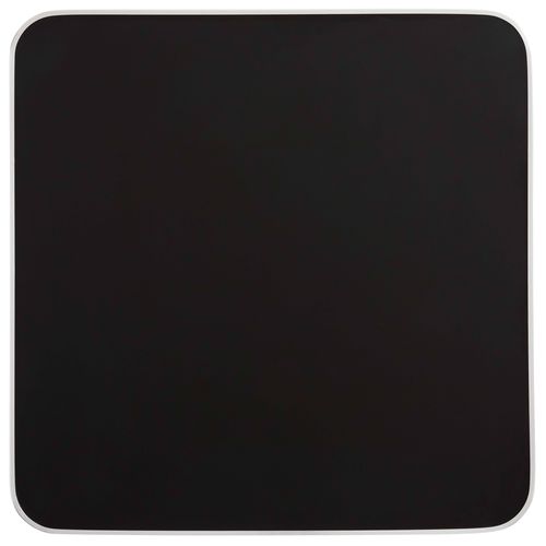 Table à Manger 60 X 60 Cm Pied Argent Et Revêtement Noir/argent Montmartre