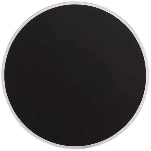 Table à Manger Ronde 60 Cm Plateau Marbre Noir/argent Et Pied Argenté