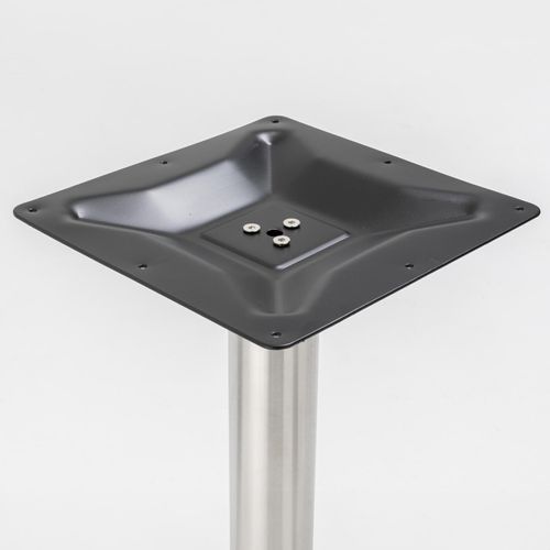 Table à Manger Ronde 60 Cm Plateau Noir/doré Et Pied Argenté