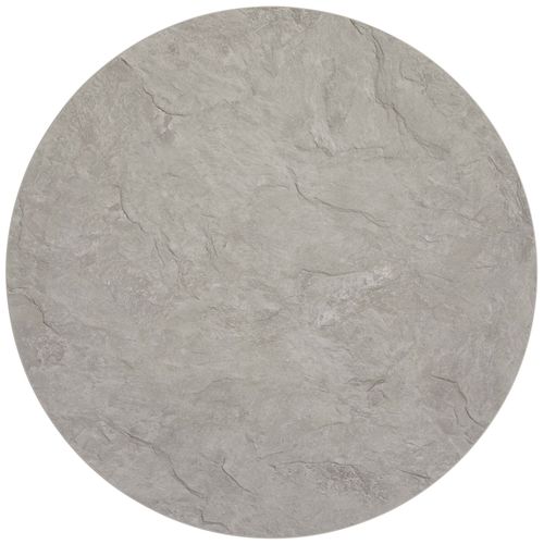 Table Haute Ronde 60 Cm Pied Noir Et Revêtement Béton Gris