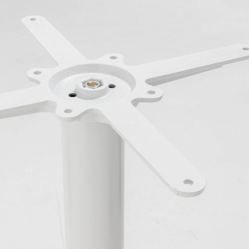 Table à Manger Carrée 60 Cm Pied Blanc Et Revêtement Bois Foncé Rivoli