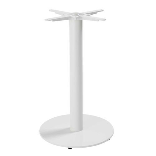 Table à Manger Ronde 60 Cm Pied Blanc Et Revêtement Marbre Blanc