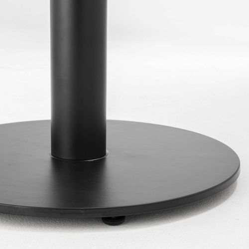 Table à Manger Carrée 60 Cm Pied Noir Et Revêtement Bois Clair