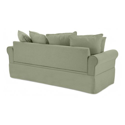 Canapé Droit 3 Places En Polyester Vert L 200 Cm
