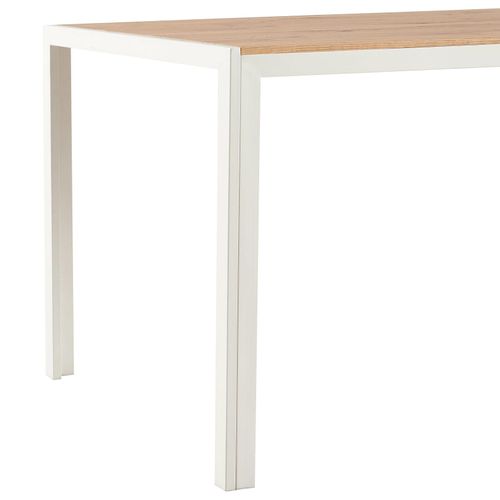 Table à Manger Rectangulaire En Mdf Blanc
