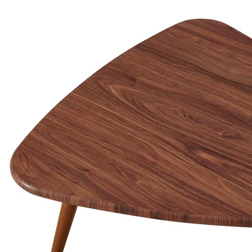 Table Basse Triangulaire En Mdf Bois Foncé