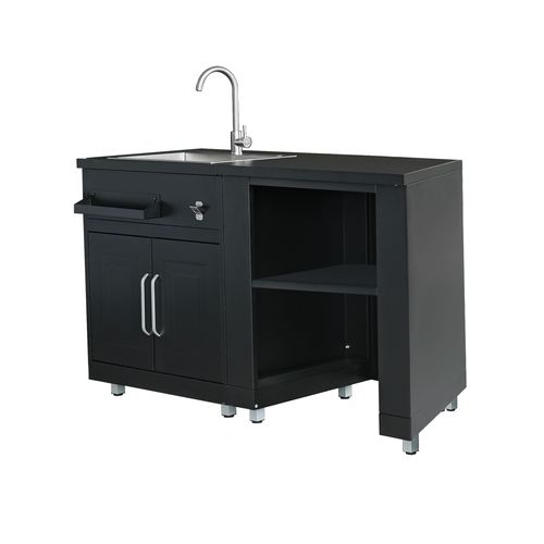 Cuisine D'extérieur 2 Éléments Avec Évier Noir Memphis