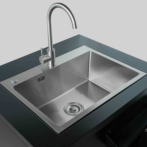 Cuisine D'extérieur 2 Éléments Avec Évier Noir Memphis