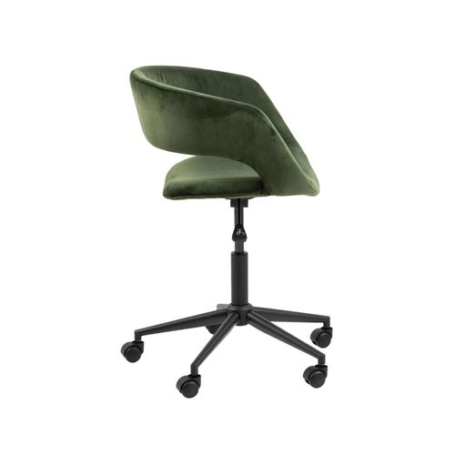 Chaise De Bureau à Roulettes En Velours Vert