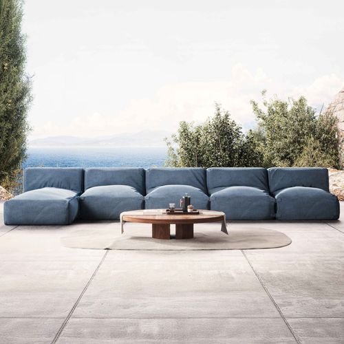 Salon De Jardin Modulable 5 Places Bleu Pacific Mixi