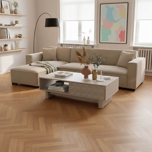 Table Basse Rectangulaire L120 Cm Beige