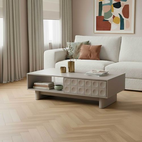 Table Basse Rectangulaire L120 Cm Beige
