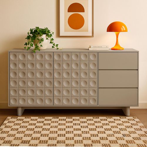 Buffet Moderne Rectangulaire L160 Cm Beige