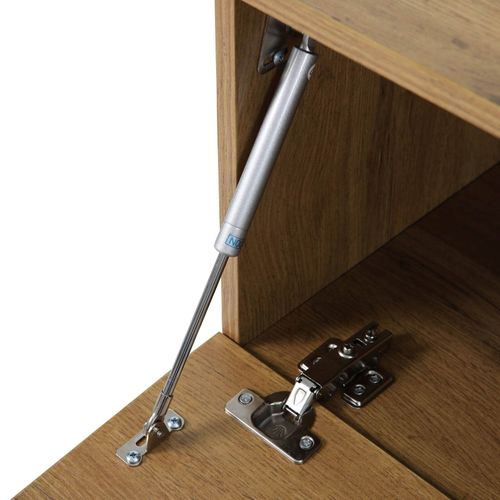 Meuble TV Suspendu 160 Cm Industriel Bois Clair