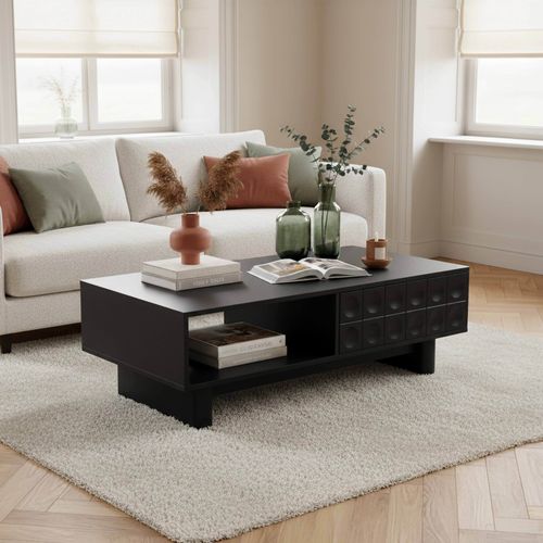 Table Basse Rectangulaire L120 Cm Noir