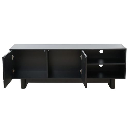 Meuble TV Rectangulaire 2 Portes L160 Cm Noir