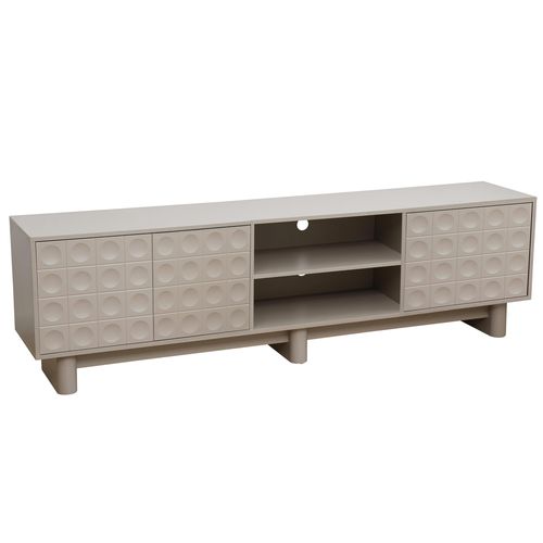 Meuble TV Rectangulaire 3 Portes L200 Cm Beige