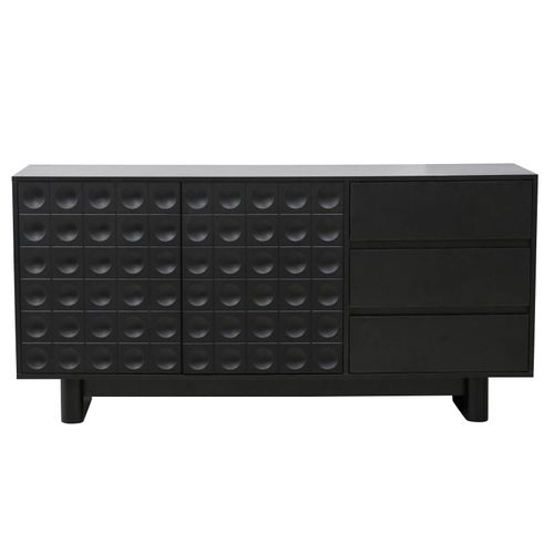 Buffet Moderne Rectangulaire L160 Cm Noir