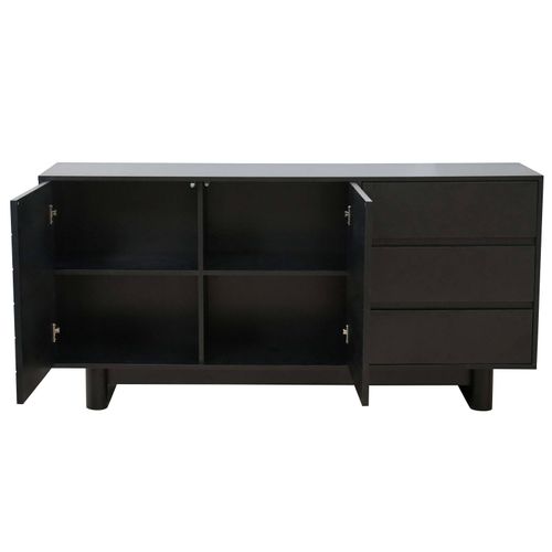 Buffet Moderne Rectangulaire L160 Cm Noir