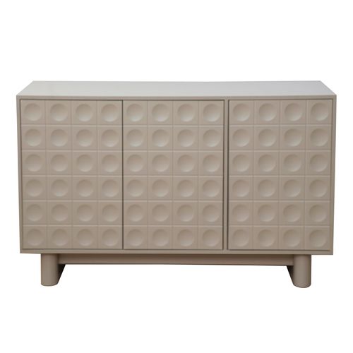 Buffet 3 Portes Moderne Rectangulaire L124 Cm Beige