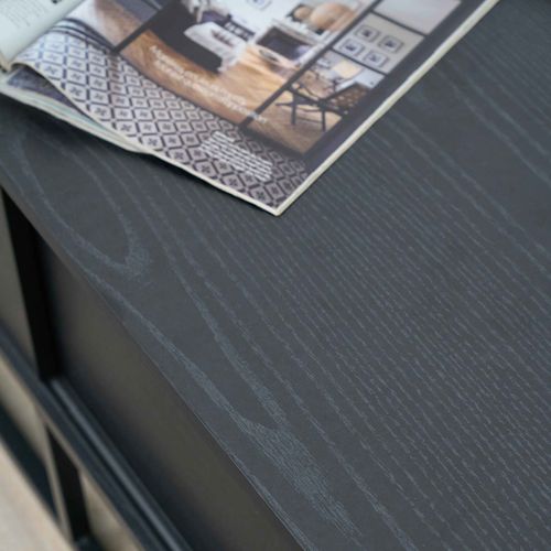 Meuble TV 2 Portes Rectangulaire L140 Cm Noir