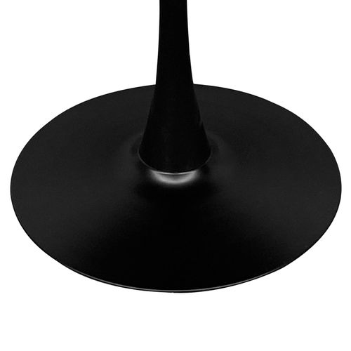 Table à Manger Ronde 4 Personnes D100 Cm Bois Foncé