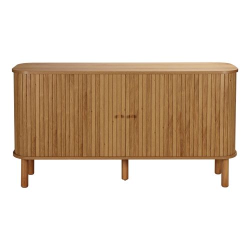 Buffet 2 Portes Scandinave Rectangulaire L140 Cm Bois Clair