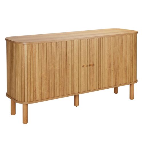 Buffet 2 Portes Scandinave Rectangulaire L140 Cm Bois Clair