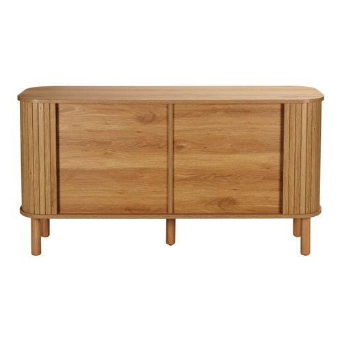 Buffet 2 Portes Scandinave Rectangulaire L140 Cm Bois Clair