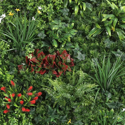 Mur Végétal Artificiel Fleurie Premium 100x100 Cm Oiko