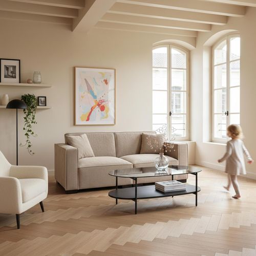 Table Basse Moderne Ovale L 120 Cm En Verre Bois Noir