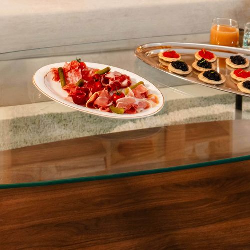 Table Basse Moderne Ovale L 120 Cm En Verre Transparent